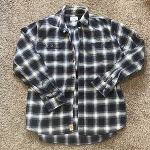 Jachs Men's Black and White Plaid Button-Down Shirt